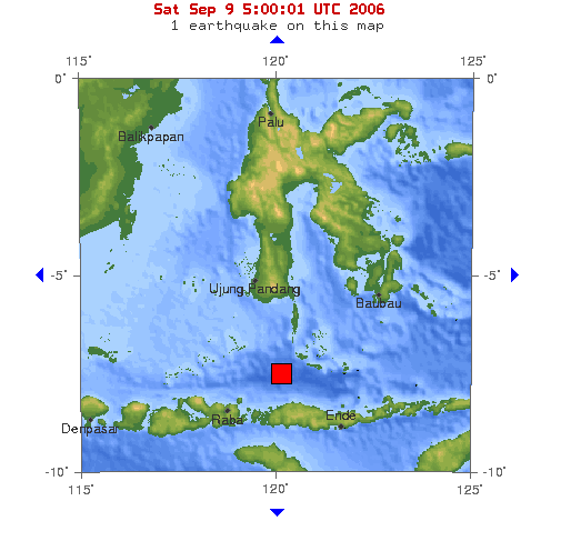 USGS Map of Earthquake in Flores Sea