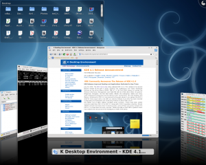 kde41-cover-switch My KDE 4.1 desktop with the \"Cover Switch\" alt-tab window selector