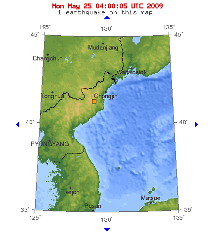 USGS image of DPRK nuclear test 2009/05/25